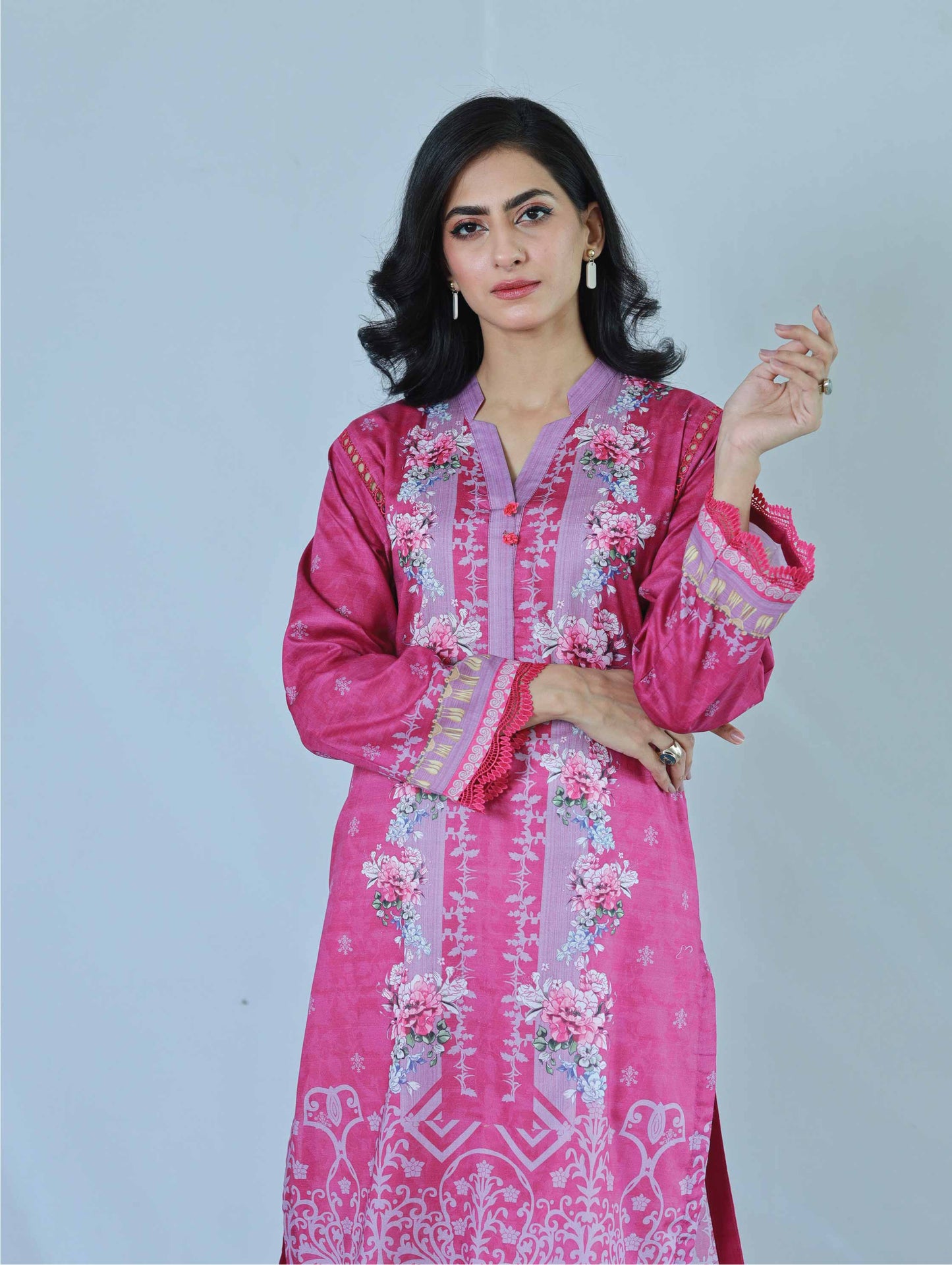 Purple Blossom Printed Shirt