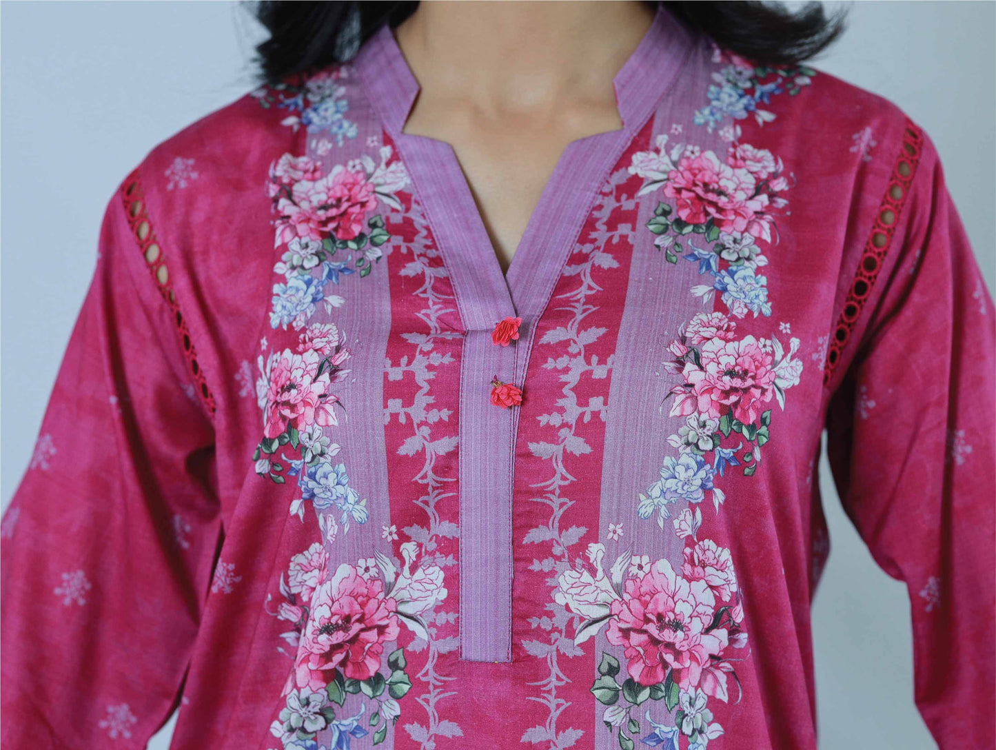 Purple Blossom Printed Shirt