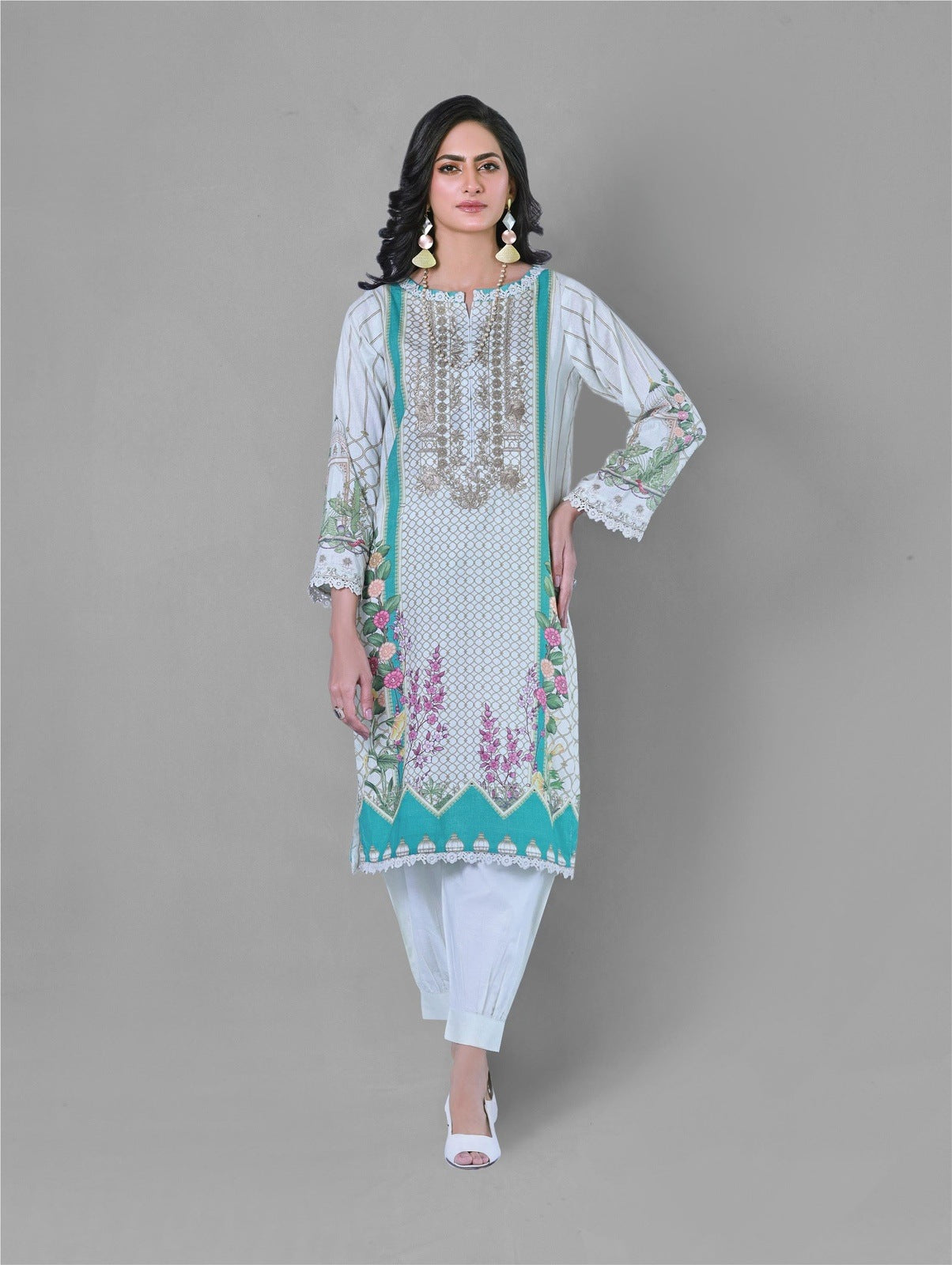 Bristle Brush 3 Piece Printed Suit