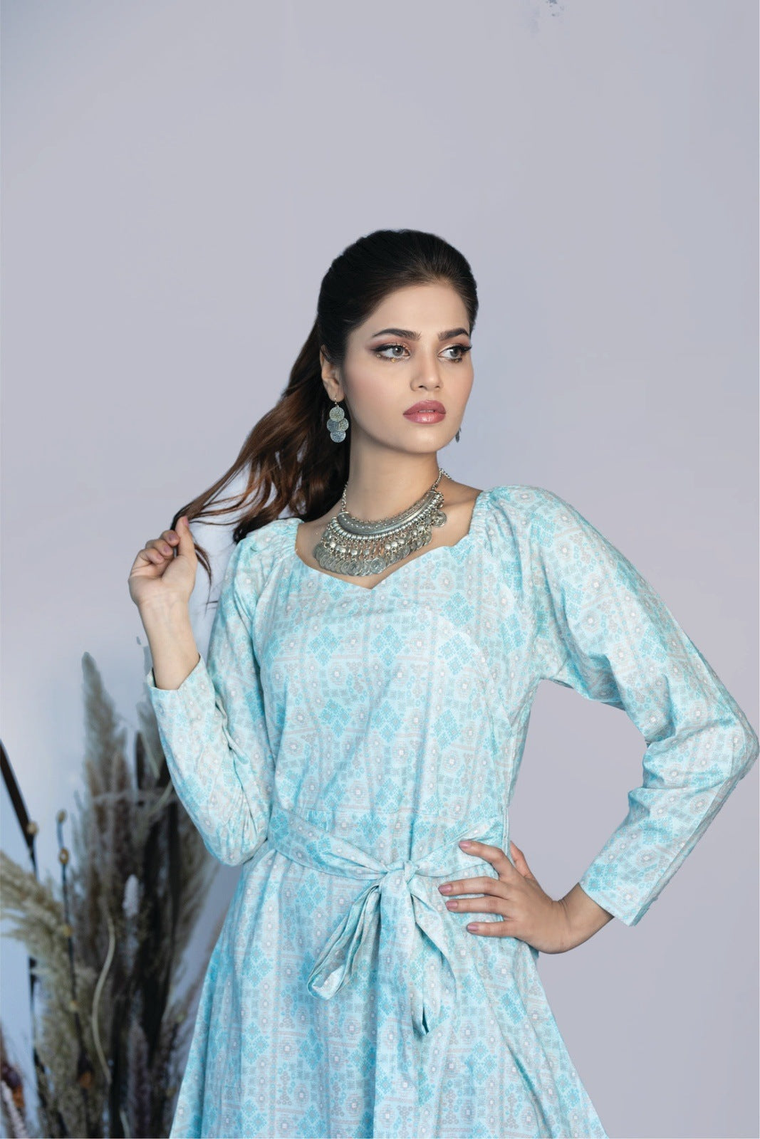 Subtle Pastel Printed Dress