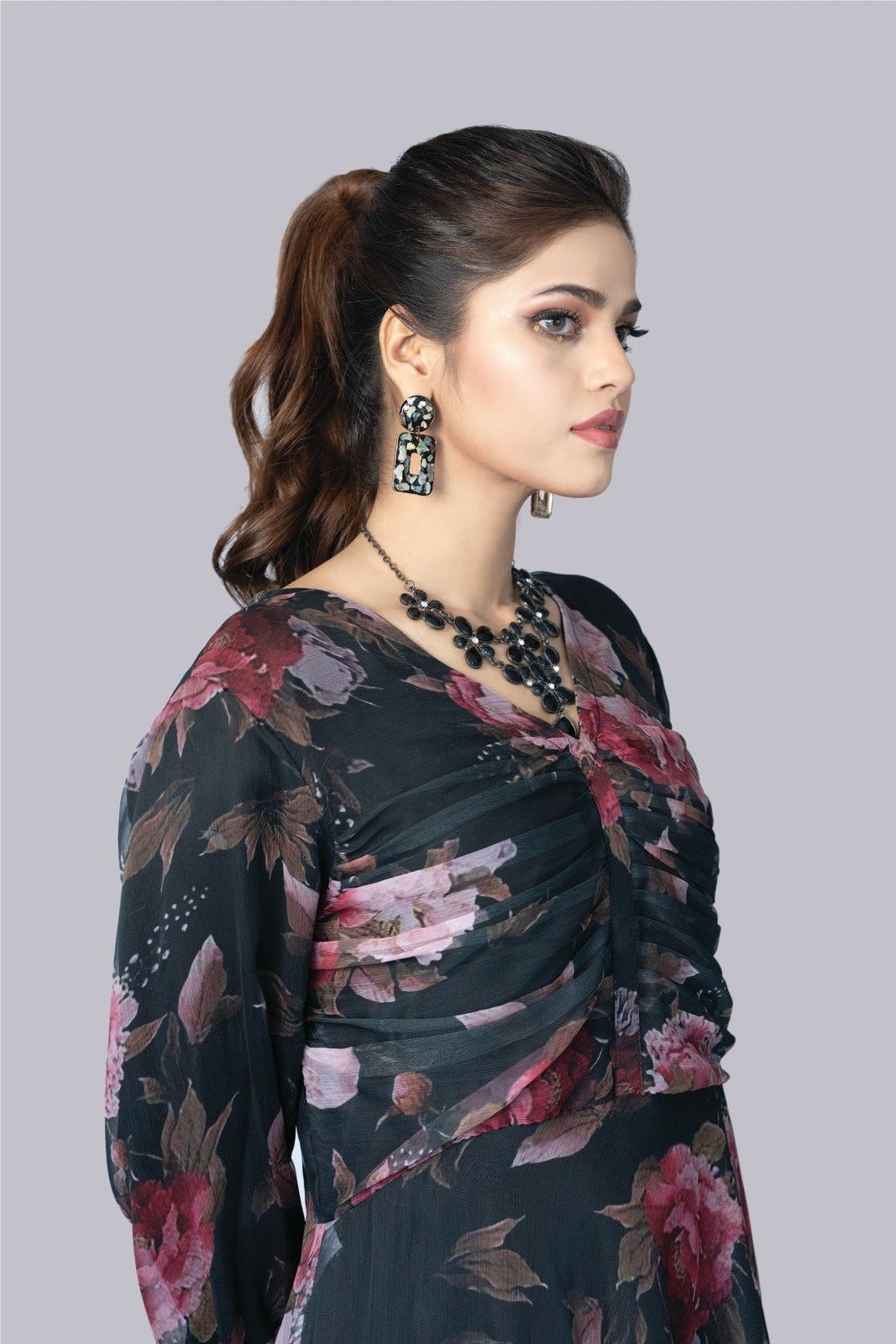 Black Floral Dress