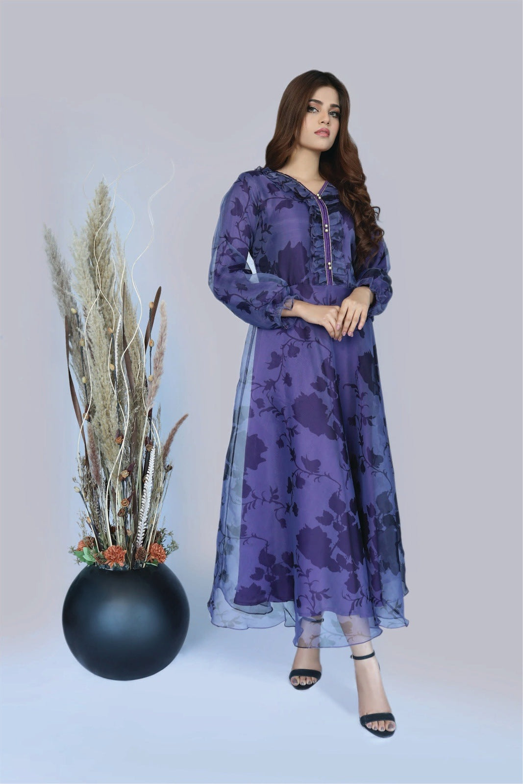 Orchid Floral Printed Frock