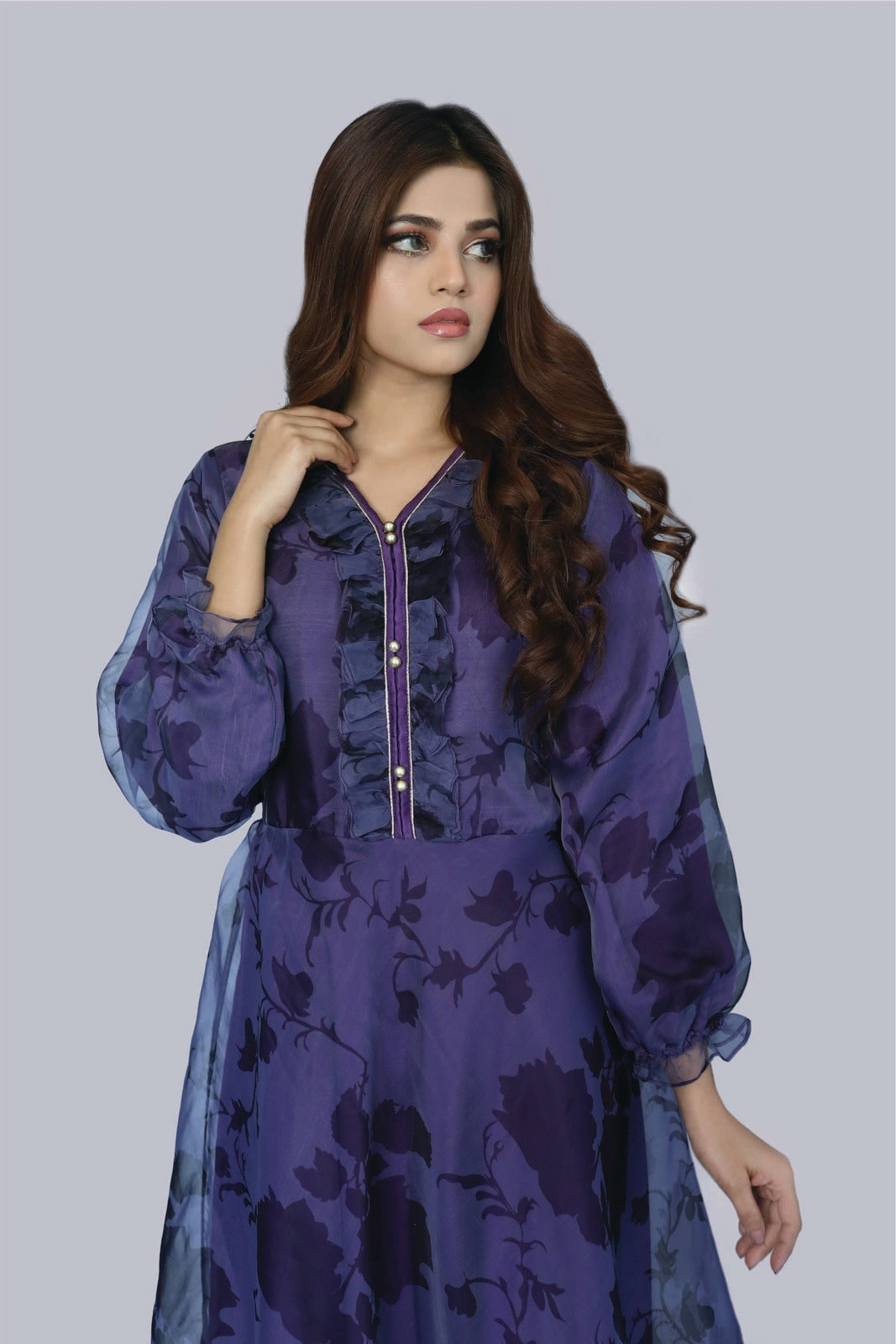 Orchid Floral Printed Frock
