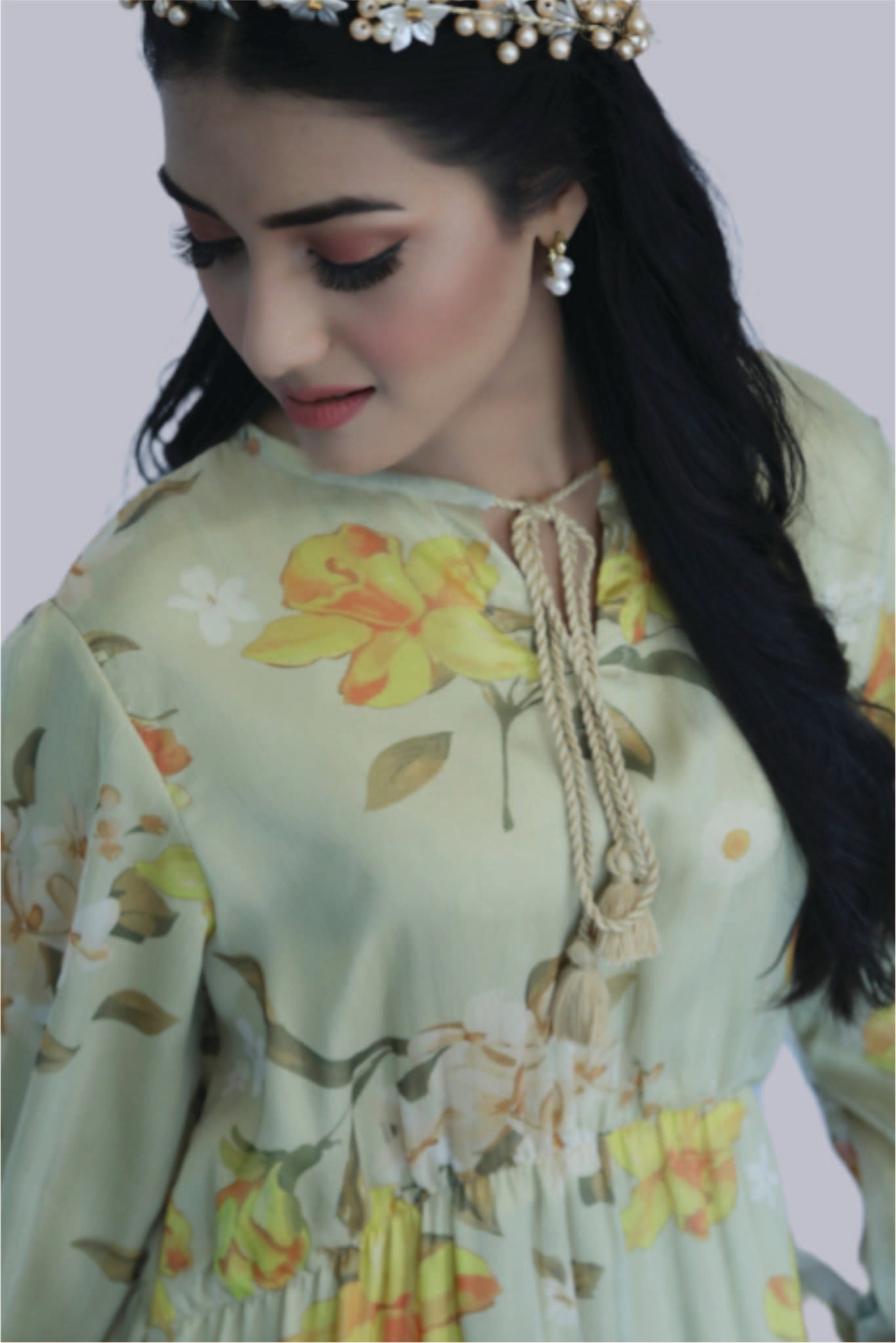 Amidst Hue Floral printed frock