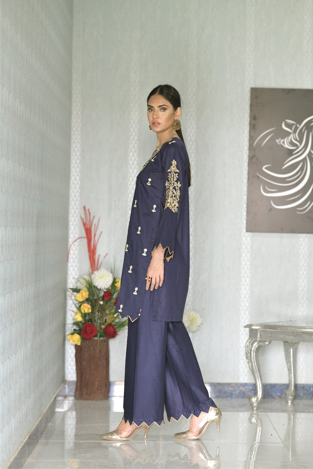 Cambric Cotton Embroidered 2PCS