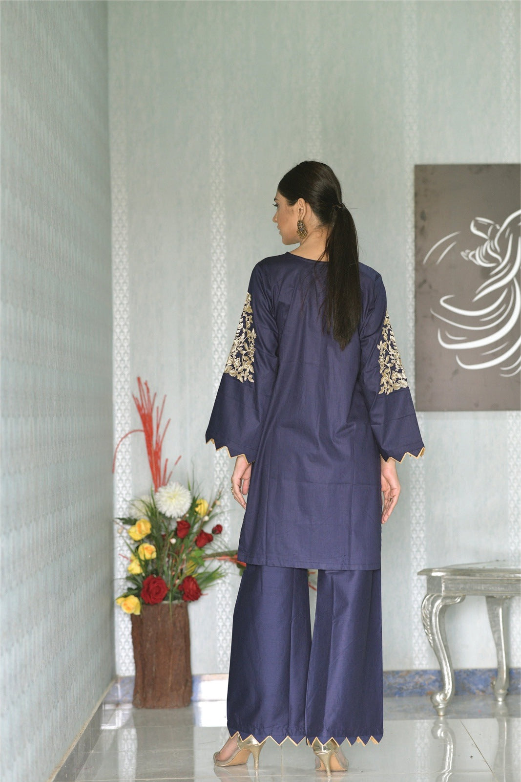 Cambric Cotton Embroidered 2PCS