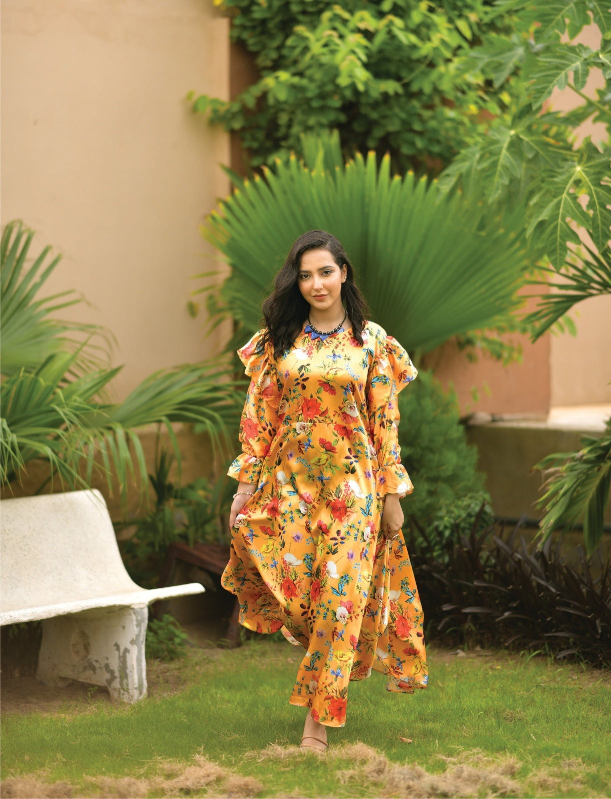 Yellow Printed Frock