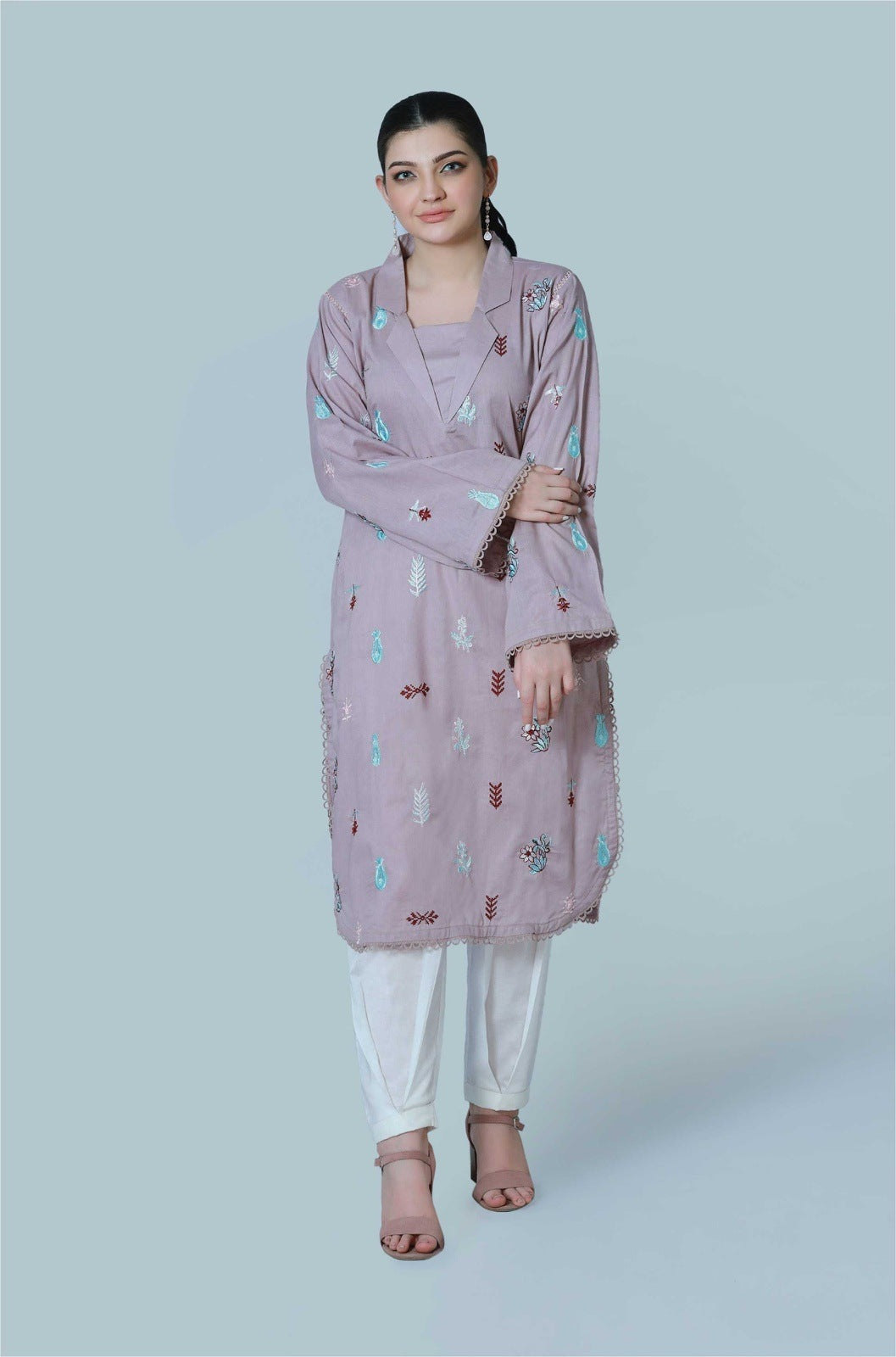 Lavender Dust Embroidered Shirt