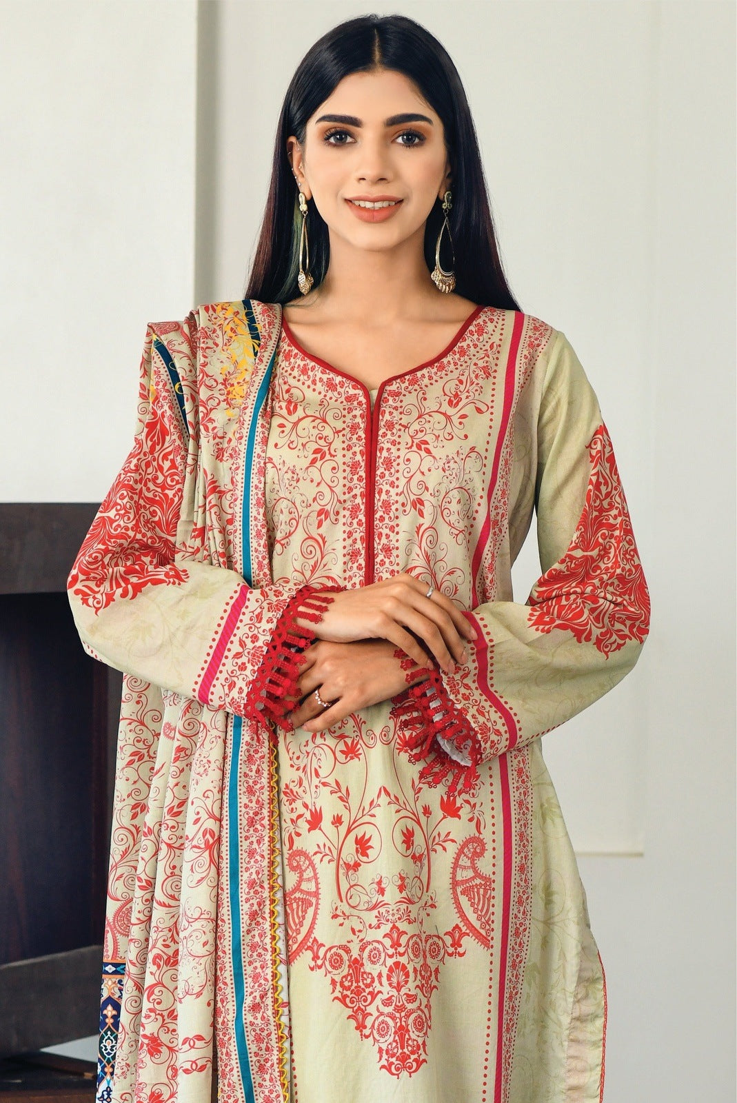 Pastel Green Printed Lawn -3 PCS