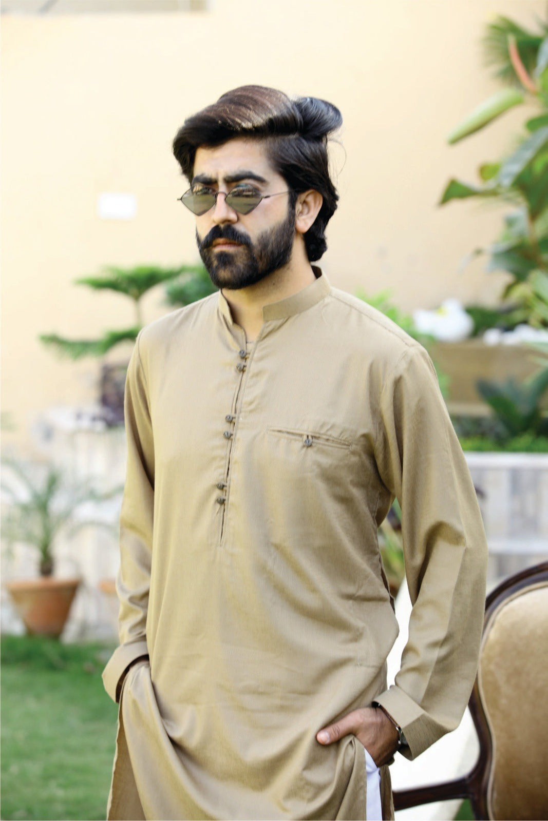 Cream Kurta