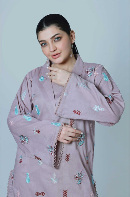 Lavender Dust Embroidered Shirt