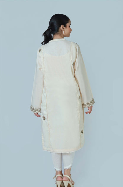 Ashen Charm Embroidered Cambric Shirt