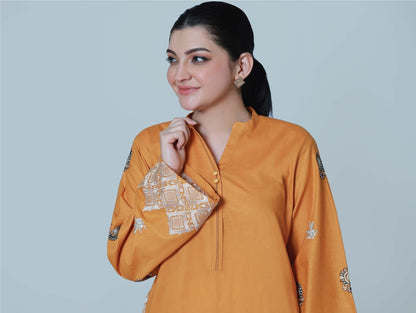 Sunset Bling Embroidered Cambric Shirt